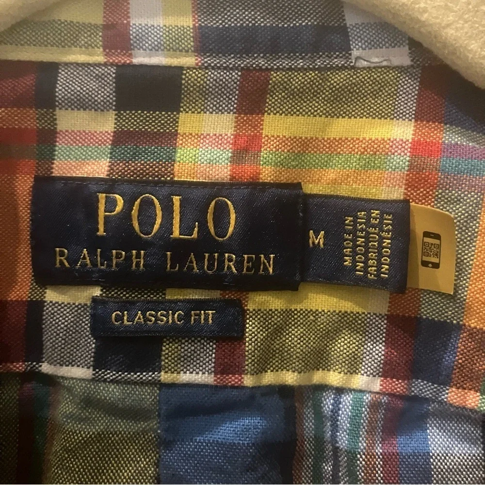 Men’s Polo Ralph Lauren Multicolored Plaid Button Down Shirt (M)
